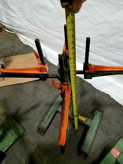 Used Durant 24" Stock Reel Payoff for feeding metal stock to power punch press