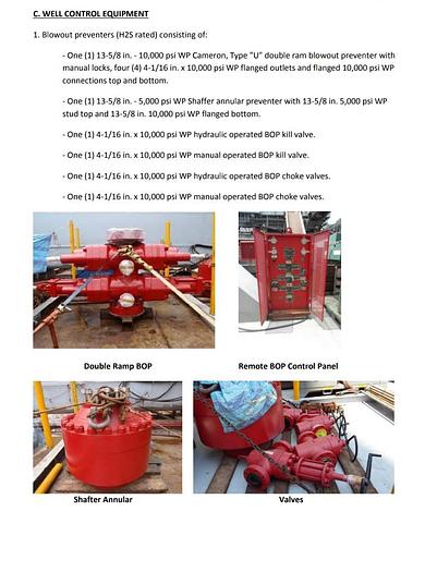 Used Cameron Blowout Preventer (H2S rated) 13-5/8 Full set