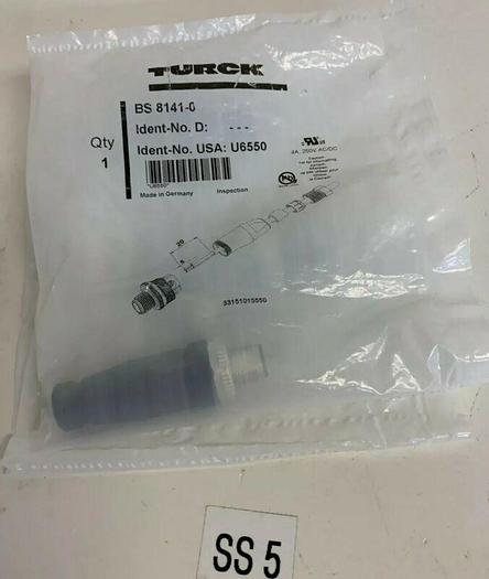 NEW TURCK BS 8141-0 U6550 SENSOR CONNECTOR (LOT OF 3) FAST SHIPPING!