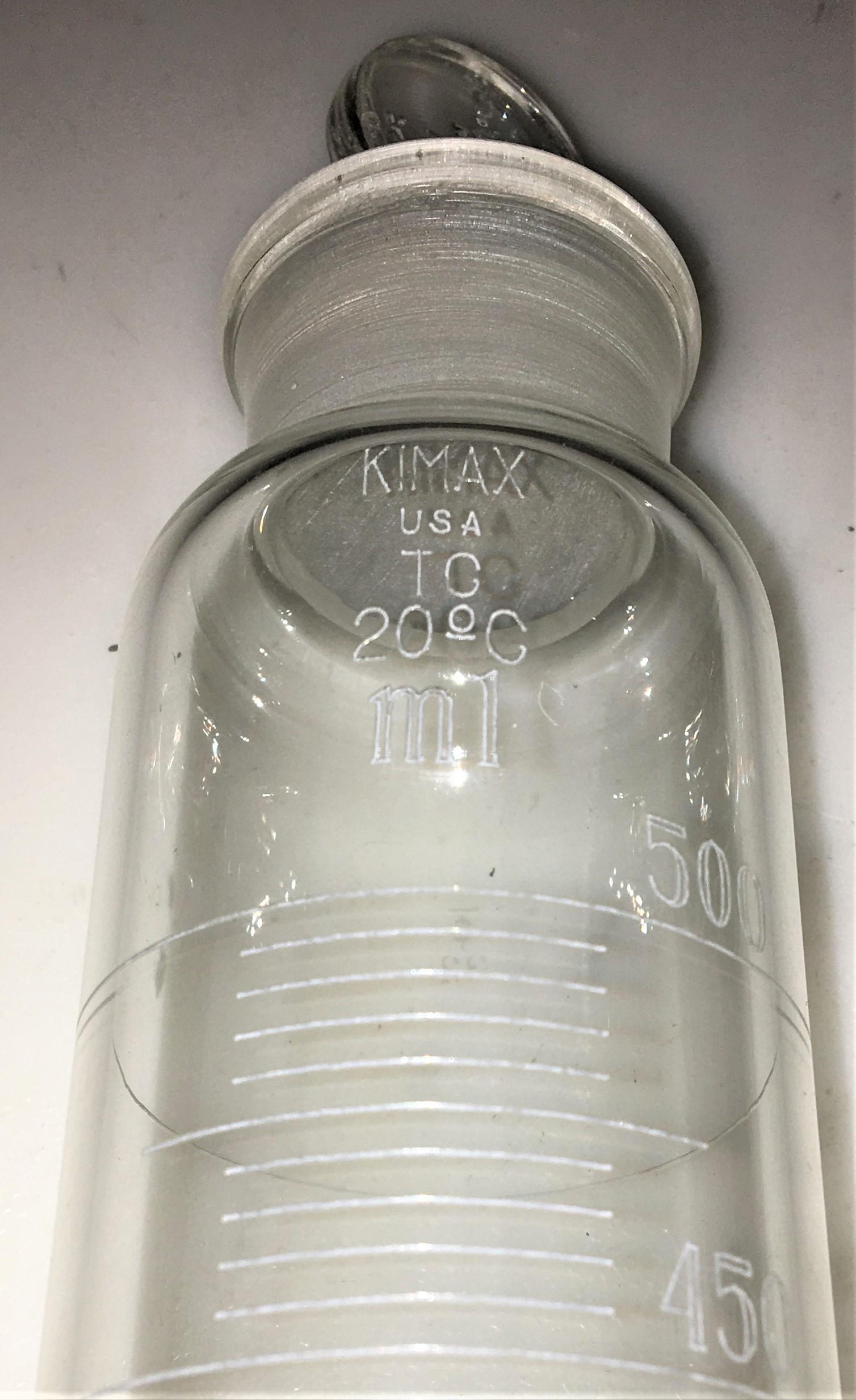 Used Kimble 20039-500 KIMAX Graduated Mixing Cylinder, Class B - 500mL