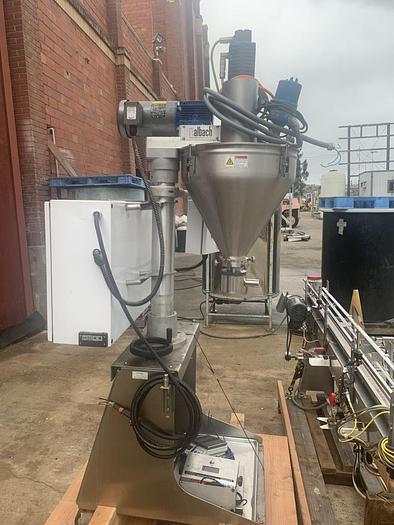 Used Filler, Auger, Nalbach, Mdl NAF-1000, S/st, 1-Head, Conveyor #S744326