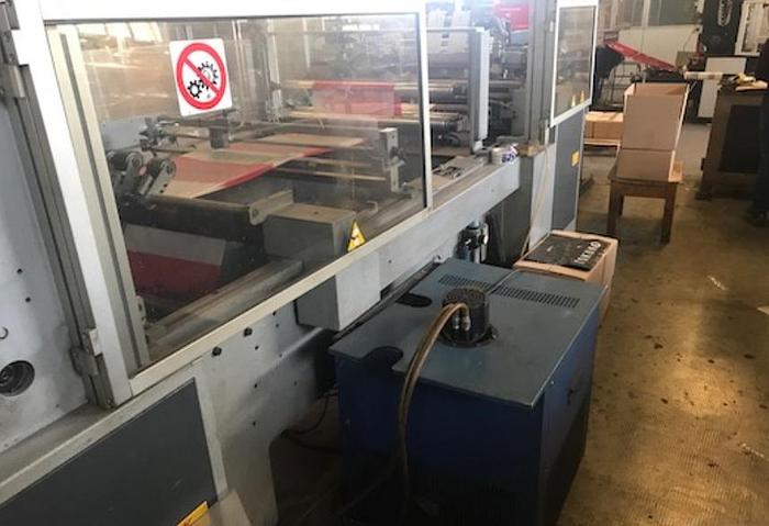 Usato 1996 De Benardi 100 E SH 9 for the production of film die cut handle bags with patch reinforcement