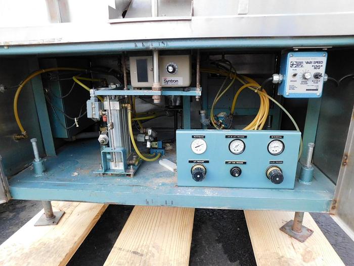Used MATEER "NEOTRON" AUTOMATIC POWDER FILLER - MODEL 33A WITH CONVEYOR (#9865)
