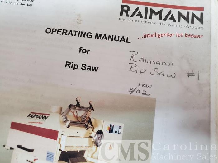 Used 2002 Raimann KM310 Rip Saw