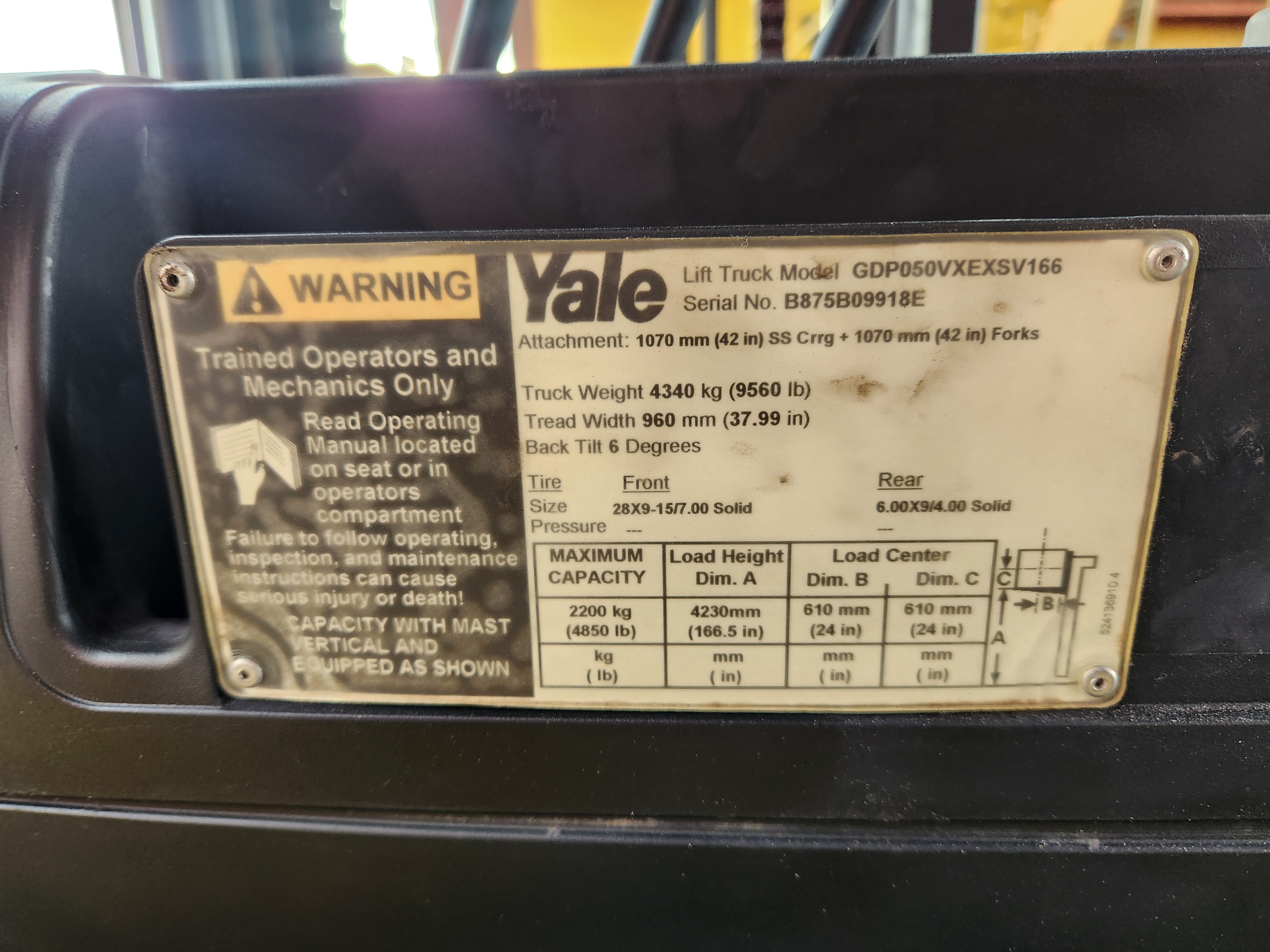 Used Yale GP50 forklift