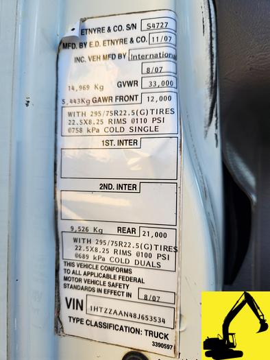 Used 2008 International 7300 Etnyre Centennial asphalt dist