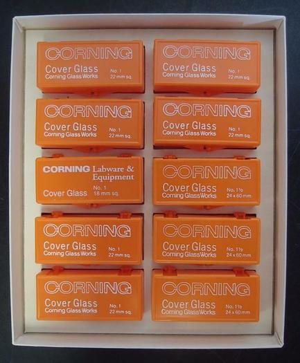 Corning Cover Glass - Set of 10 assorted size containers (3147)