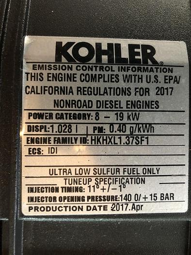 NEW Kohler KDW1003 Diesel Engine 8-19kW 3 Cylinder 2017