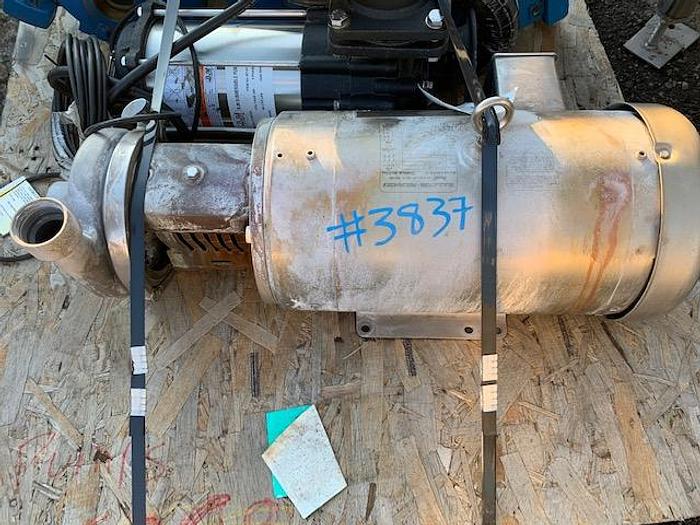 Used 2 1/2" x 2" 10 Hp Stainless Steel Centrifugal Pump