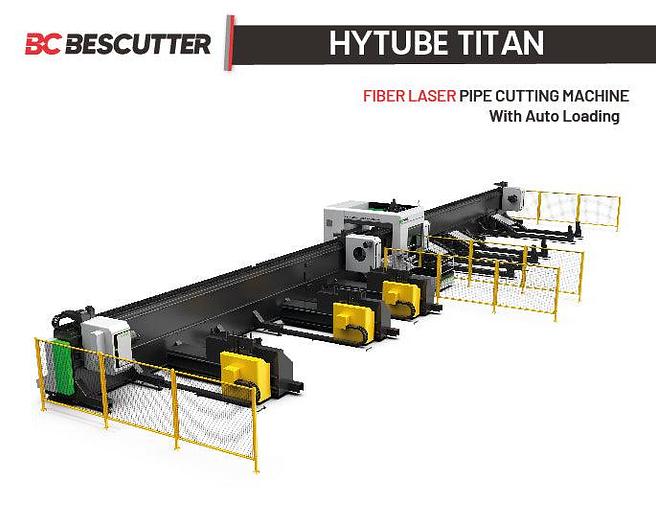 Hytube Titan TUBE CUTTER 6000W 20" Dia 4 Chuck Fiber Laser Pipe Cutting Machine