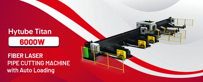 Hytube Titan TUBE CUTTER 6000W 20" Dia 4 Chuck Fiber Laser Pipe Cutting Machine