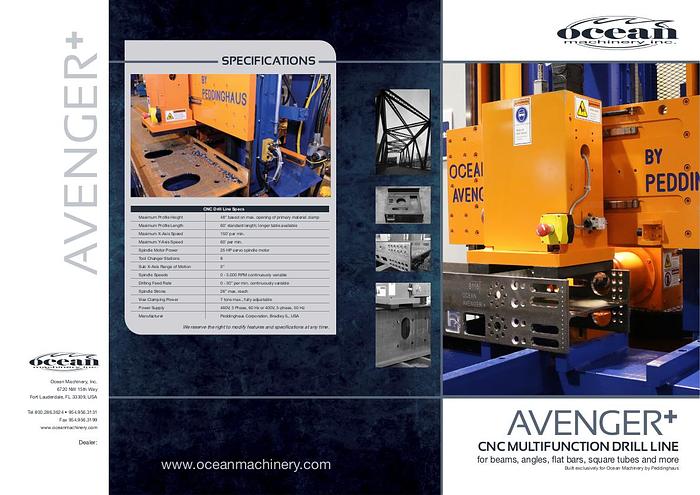 OCEAN AVENGER PLUS
MULTIFUNCTION CNC BEAM DRILL LINE