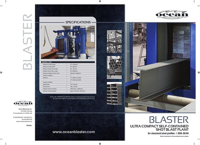 OCEAN BLASTER
SHOT BLASTING SYSTEM