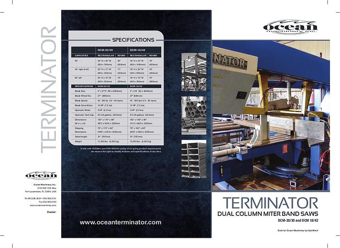 OCEAN TERMINATOR
DCM 18/42 BAND SAW