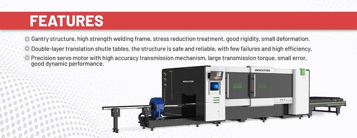 FLY PRO 5'X10' | 1500W - 6000W IPG | Fiber Laser Metal Sheet and Pipe Cutter Full Enclosure with Parallel Shuttle Table