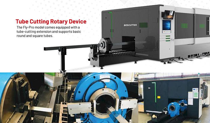 FLY PRO 5'X10' | 1500W - 6000W IPG | Fiber Laser Metal Sheet and Pipe Cutter Full Enclosure with Parallel Shuttle Table