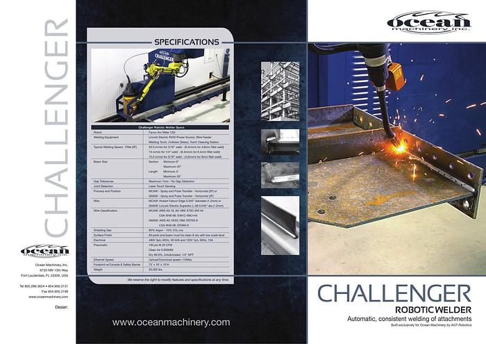 OCEAN CHALLENGER
STRUCTURAL STEEL ROBOTIC WELDER