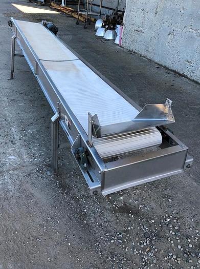 Used Conveyor, Belt, 18" x 152", S/st, Rubber Belt, 3/4 HP #S743789