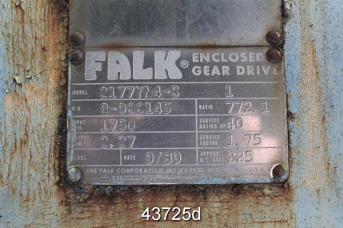 Used Falk 2177YN4-S Gear Box, 772.1/1 Ratio #43725