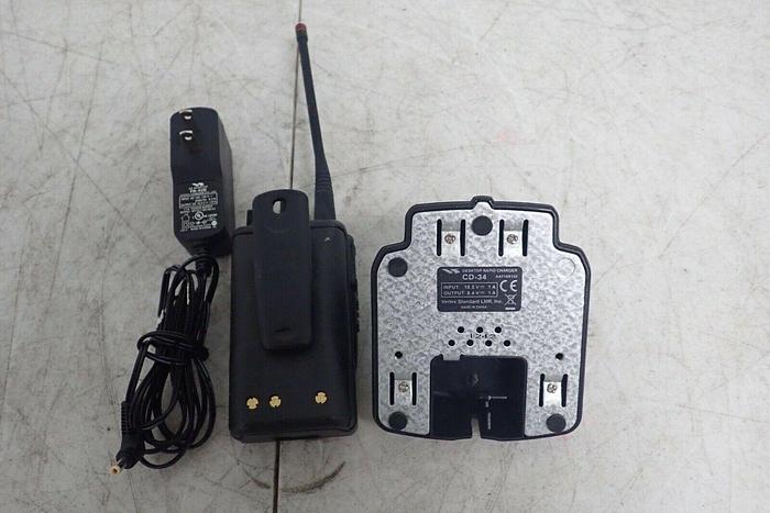 Used Vertex Standard VX-354-G7-5 UHF Two-Way Radio with Charger CD-34 & AC Adapter 788026126651