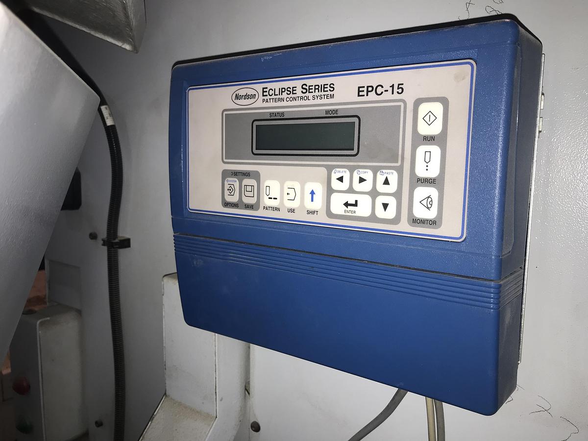 Used Orladora BRANDT KDF-660C + NORDSON MC-24, cola até 12x60mm, tupias entrada, topeja, afaga, arredond, raspadores raio, rascadores cola, liquido e escov