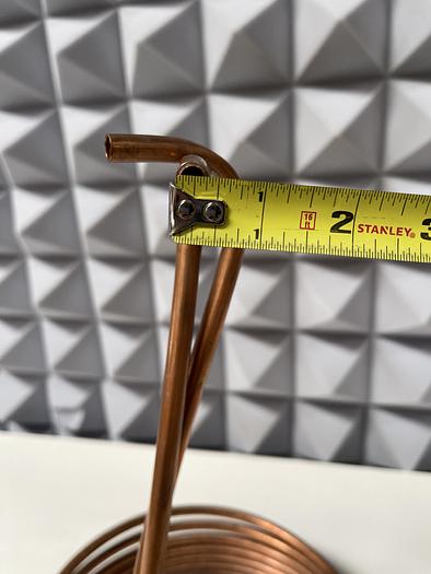 Used 21' Coiled Spiral Copper Wire for Immersion 3/8" OD