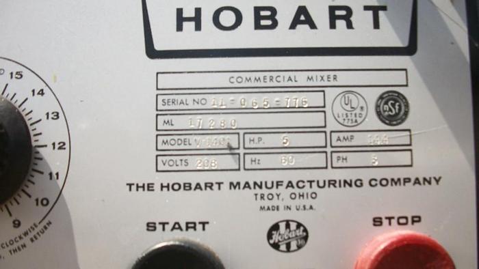 Used Mixer, Hobart, 140 Quart, S/st, 5 HP, Dough, Beater Arm, #S741703