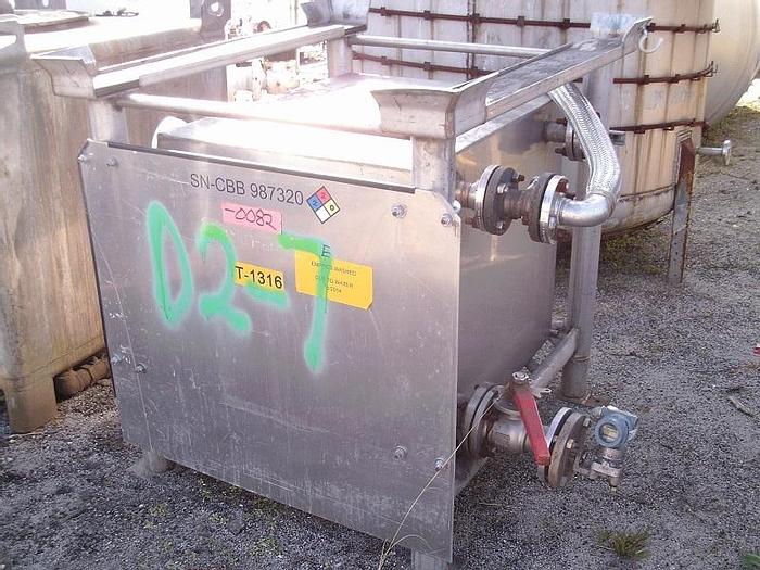 Used Used TranStore approximately 150 gallon stainless steel portable liquid tote