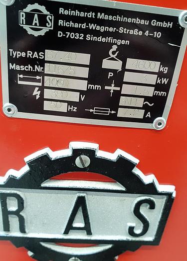 Gebraucht Schwenkbiegemaschine RAS 67.40