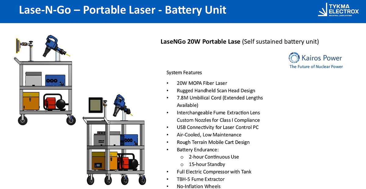 TYKMA Electrox LaseNGo Mobile Laser Marking System