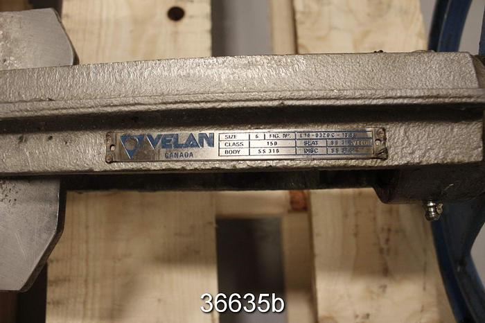 Used Velan 6" Hand Operated Knife Gate Valve #36635