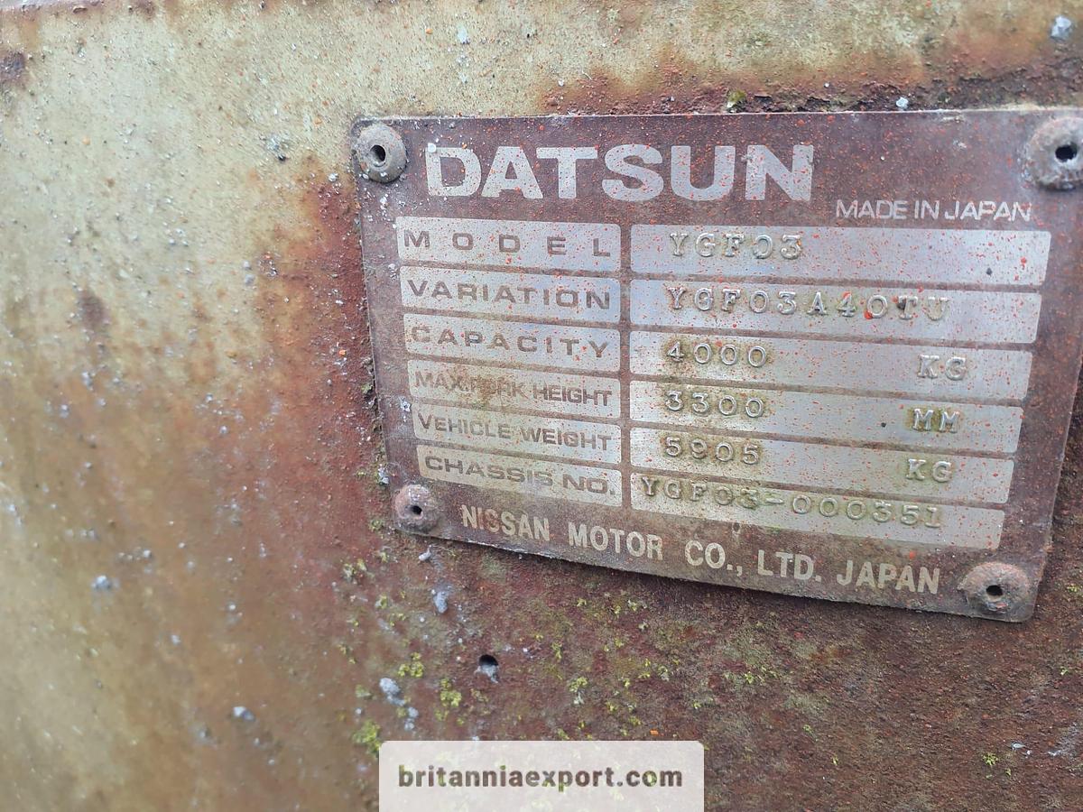 Used 1988 DATSUN 40H | 4 Ton Diesel Forklift | Nissan SD33T Turbo Diesel Engine