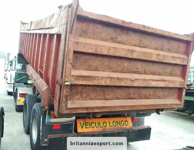 Used 1990 Trabosa tipper trailer on springs suspension