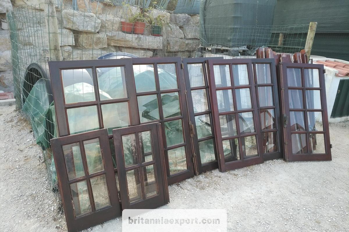 Used Solid  Wood Window Set