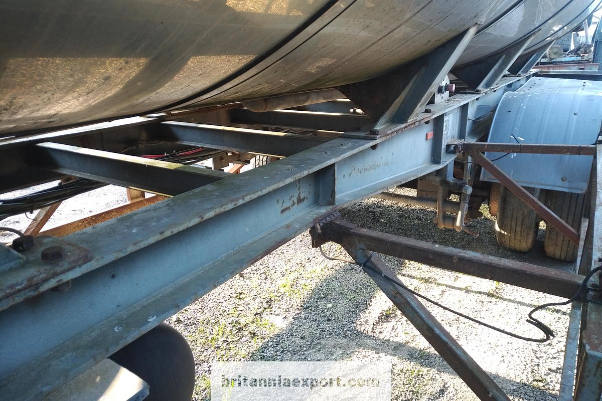 Used 1997 FRUEHAUF D-489 Three-Axle Stainless Steel Food Tanker Semi-Trailer