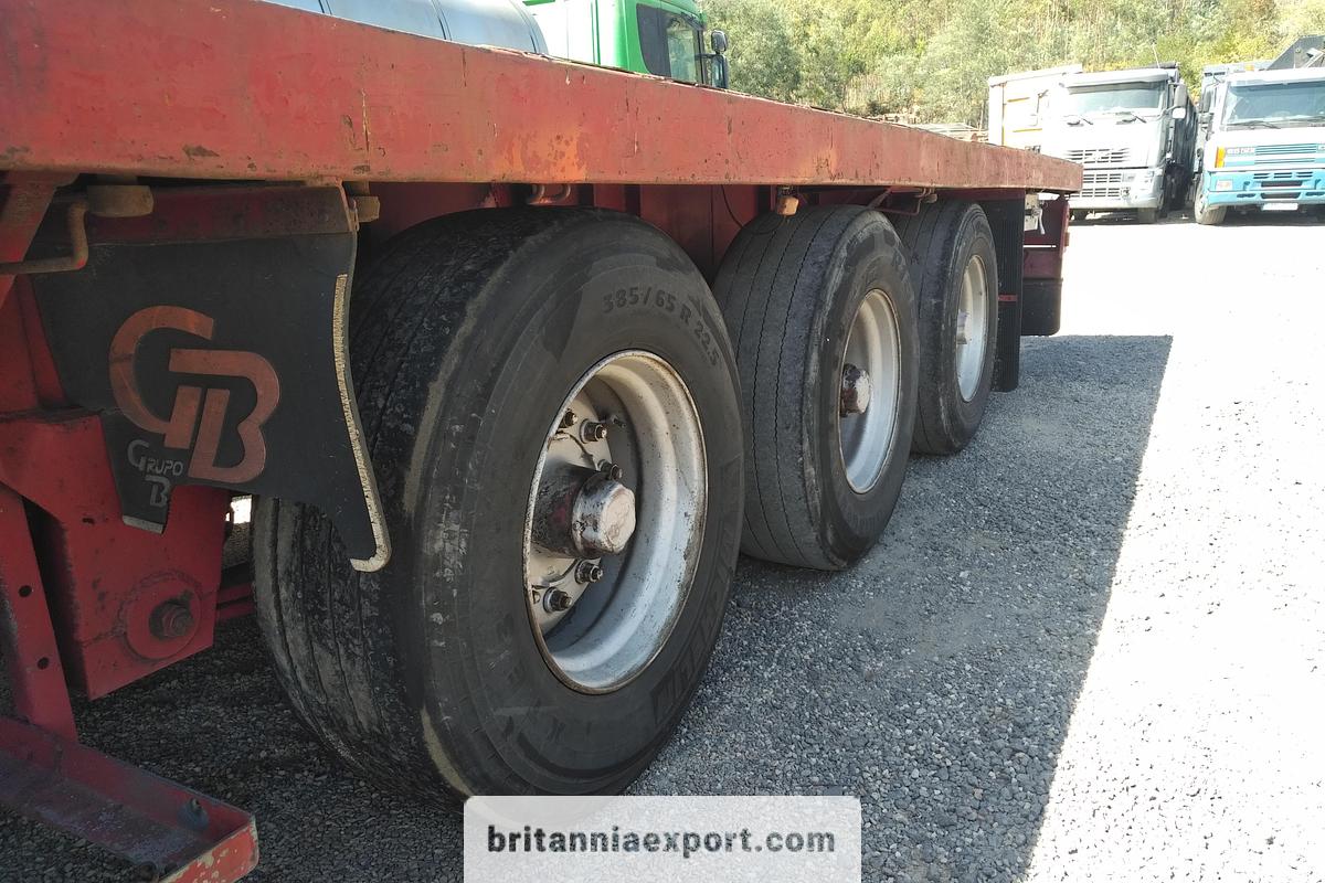 Used 1991 Trouillet  ST3340 Heavy Duty Flatbed Semi-Trailer Container Twist Locks 33500 Kg GVW