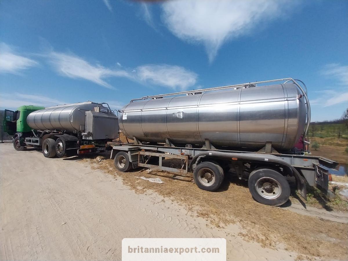Used 1997 FRUEHAUF D-489 Two Axle Stainless Steel Food Tanker Semi-Trailer