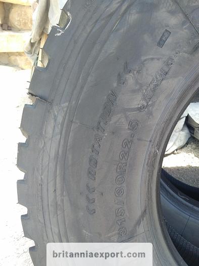 Recip 315/80R22.5 quarry truck tyres.