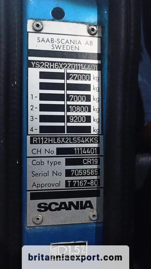 Used 1987 SCANIA R112 H 6x2 10 Tyres 26 Ton Flatbed Truck