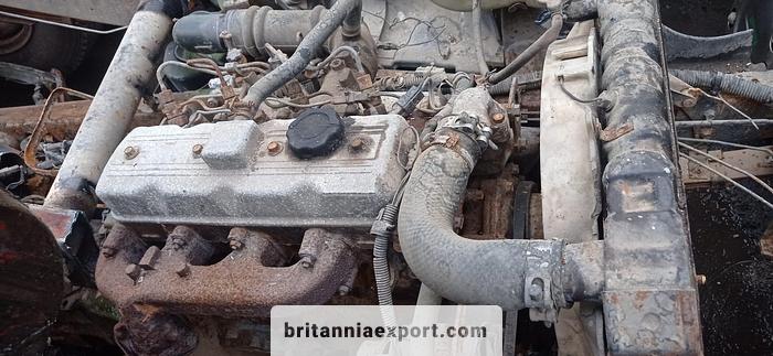 Used 1987 Perkins 4.182 engine & gearbox for Mazda T3000 truck.