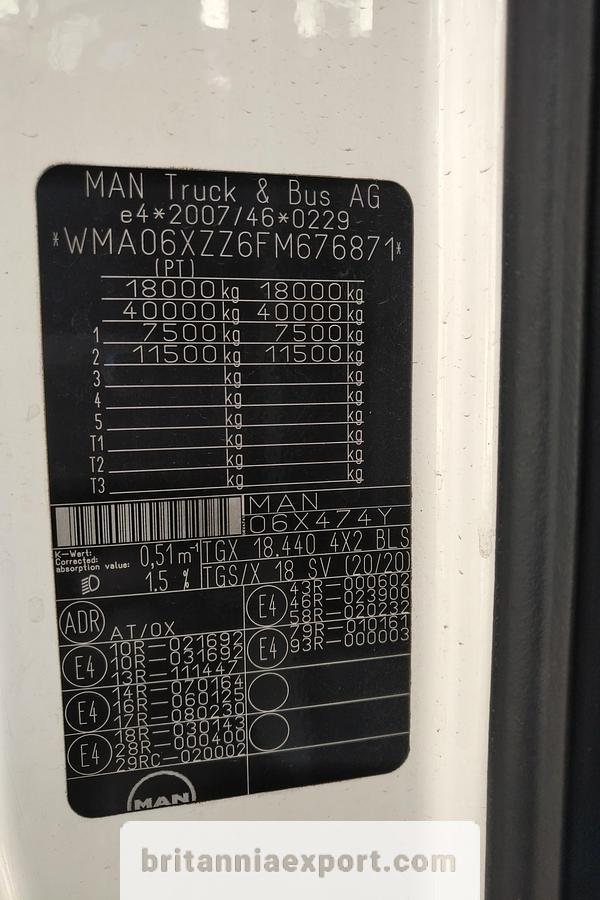Used 2015 MAN MAN TGX 18.440 Euro 6 525,000 km Automatic Retarder Seized Engine