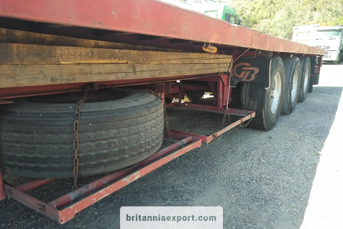 Used 1991 Trouillet  ST3340 Heavy Duty Flatbed Semi-Trailer Container Twist Locks 33500 Kg GVW
