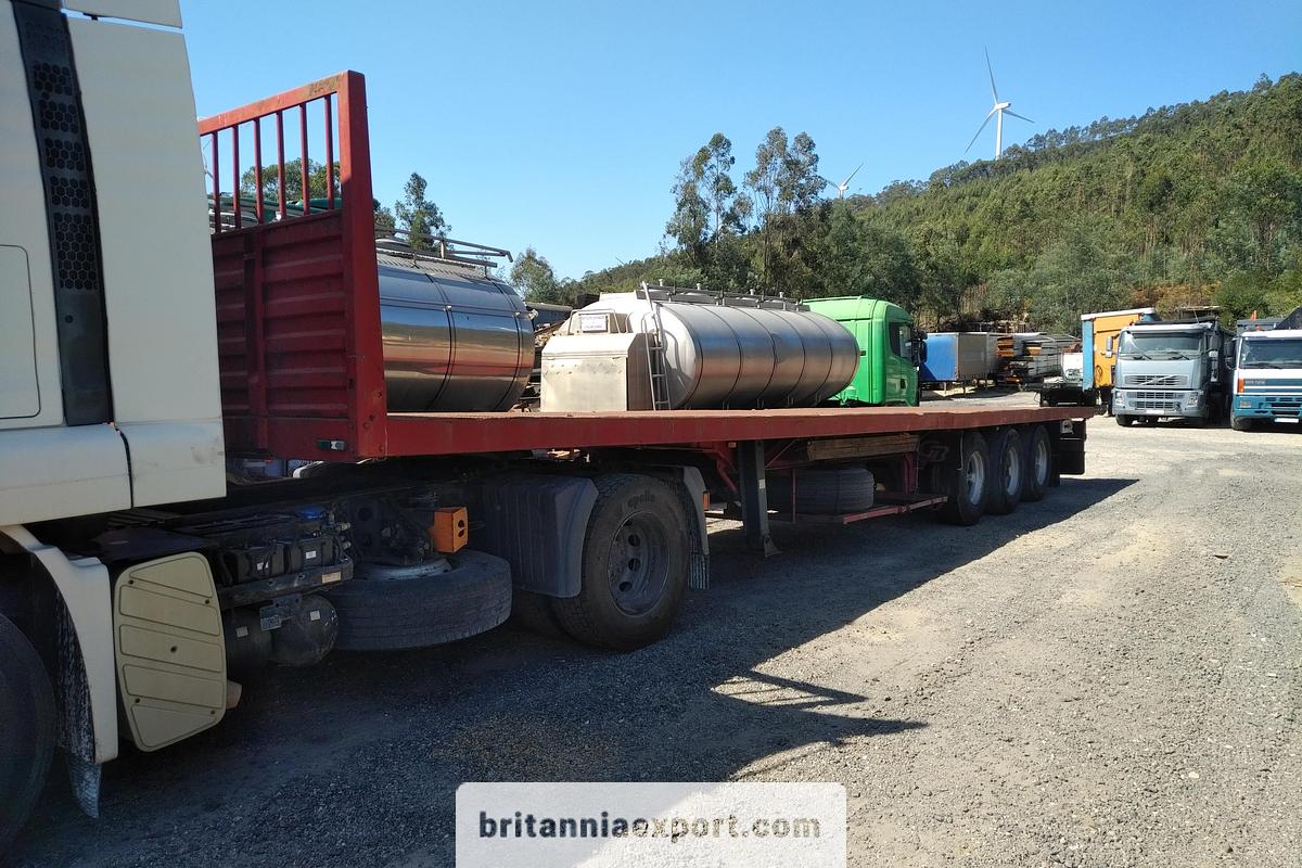 Used 1991 Trouillet  ST3340 Heavy Duty Flatbed Semi-Trailer Container Twist Locks 33500 Kg GVW