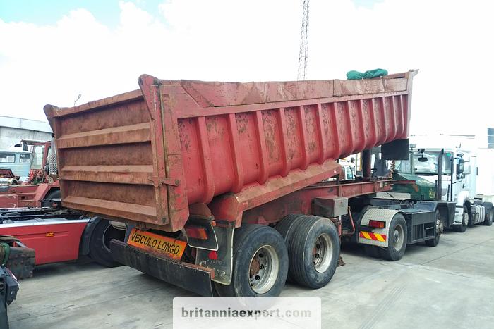 Used 1990 Trabosa tipper trailer on springs suspension