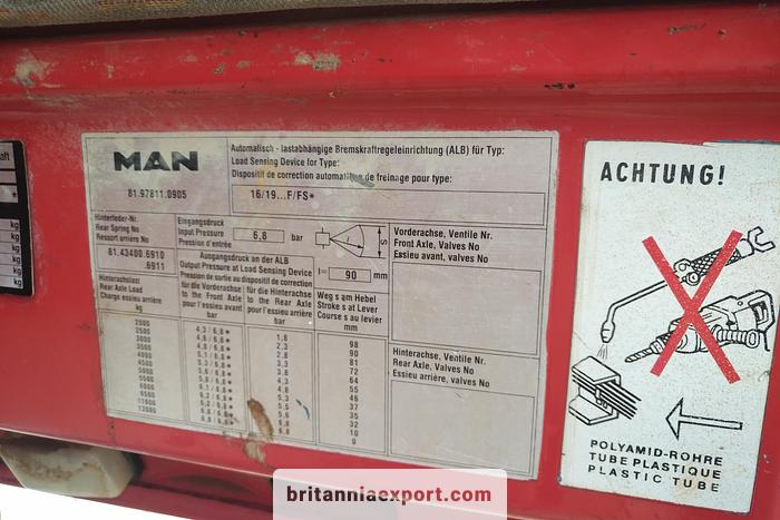 Used 1992 MAN 19.272 4X4 water tanker