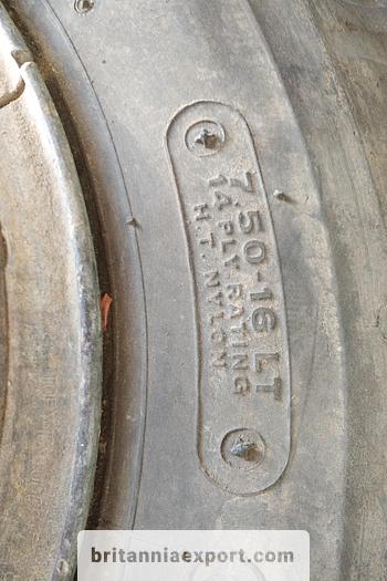 Used Toyota 5 x used 7.50 - 16 LT tyres on 6 studs rims