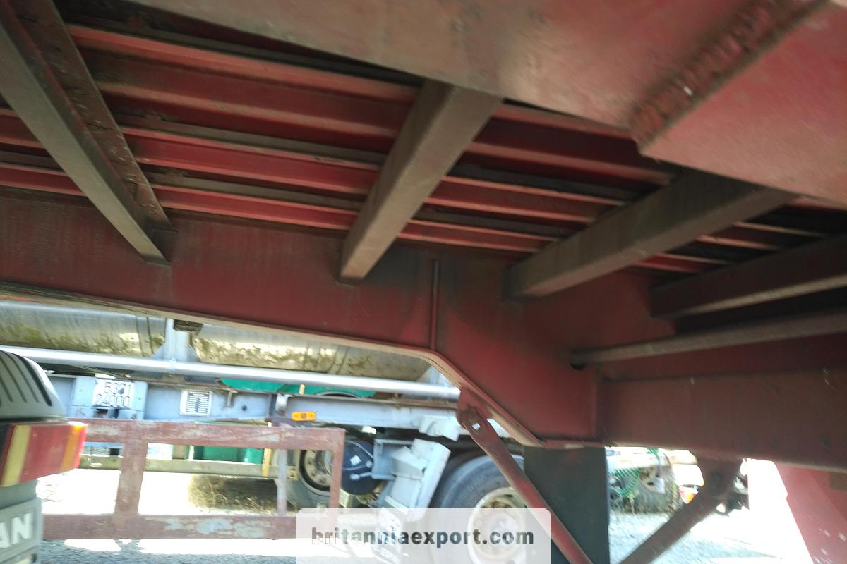 Used 1991 Trouillet  ST3340 Heavy Duty Flatbed Semi-Trailer Container Twist Locks 33500 Kg GVW