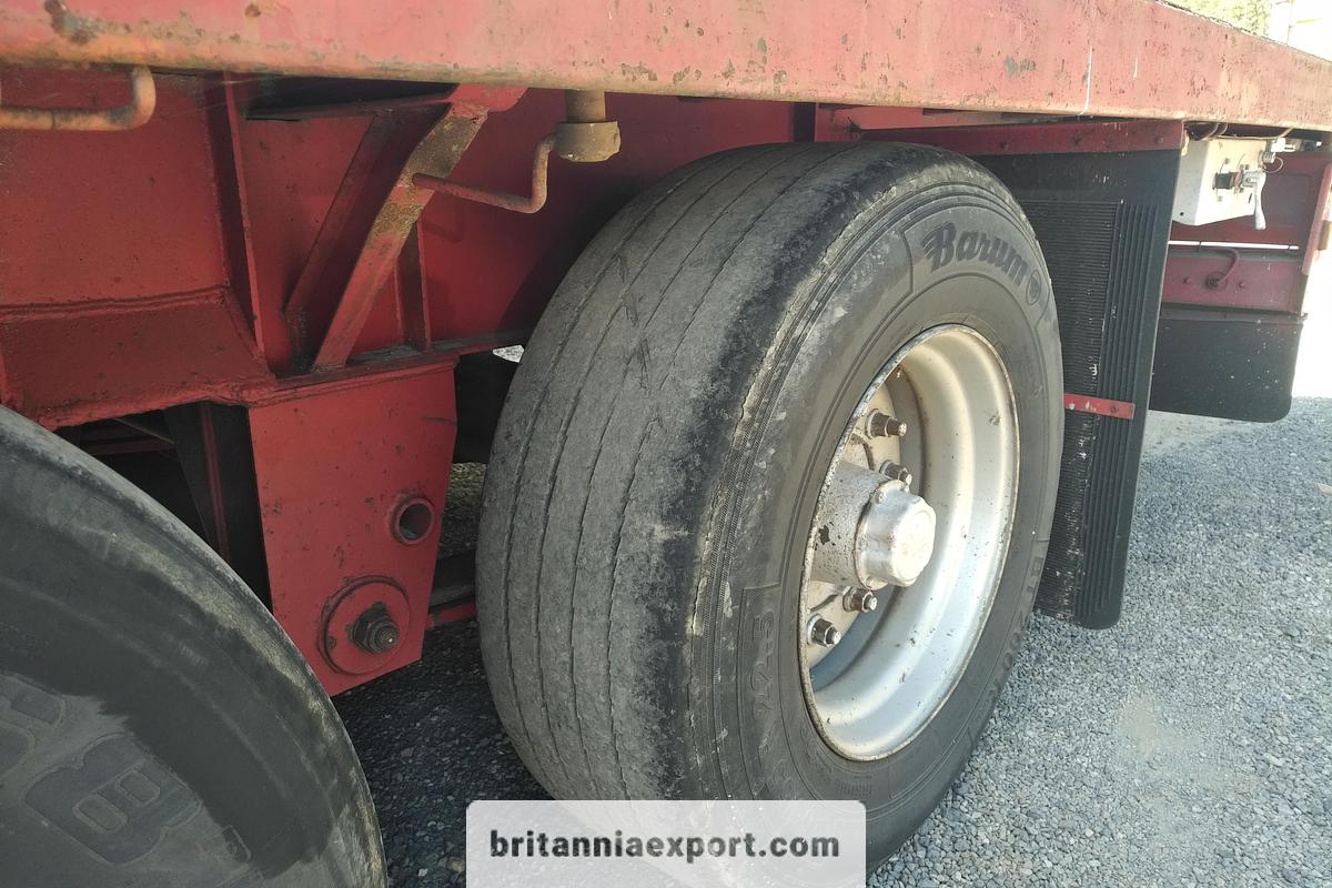 Used 1991 Trouillet  ST3340 Heavy Duty Flatbed Semi-Trailer Container Twist Locks 33500 Kg GVW