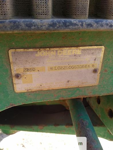 Used 1987 JOHN DEERE 2250 farm tractor.