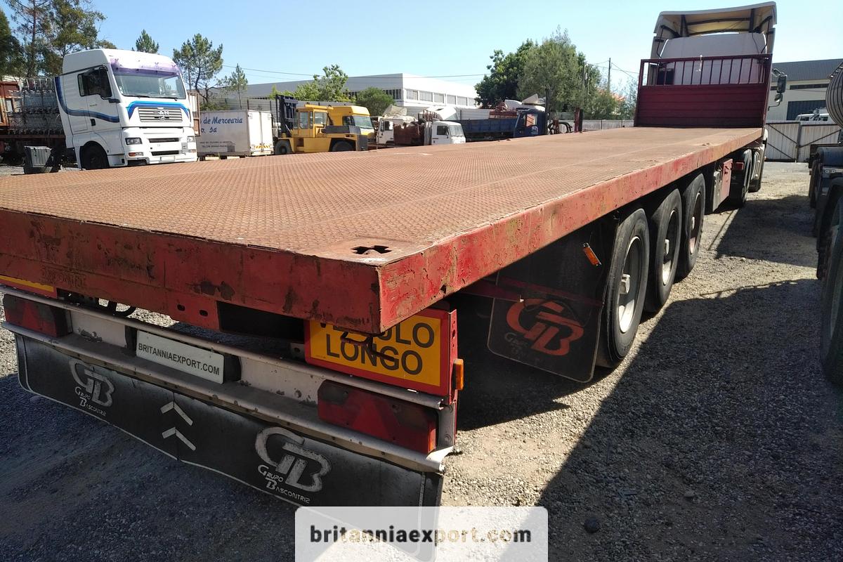 Used 1991 Trouillet  ST3340 Heavy Duty Flatbed Semi-Trailer Container Twist Locks 33500 Kg GVW